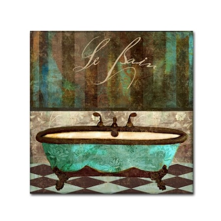 Color Bakery 'Le Bain Aqua' Canvas Art,18x18